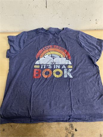 (2XL) Graphic T-Shirt 'It's in a Book'