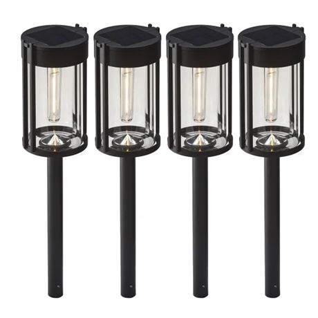 Set of 4 Solar LED Pathway Lights