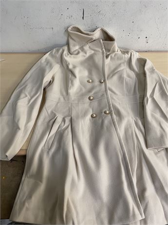 (XXL) Beige Double-Breasted Coat