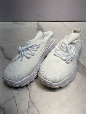 Size 8-White Athletic Sneakers