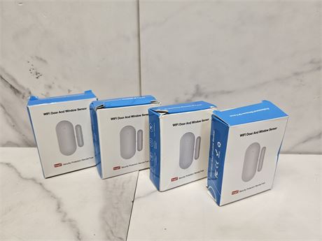 Lot of 4 WiFi Door and Window Sensors