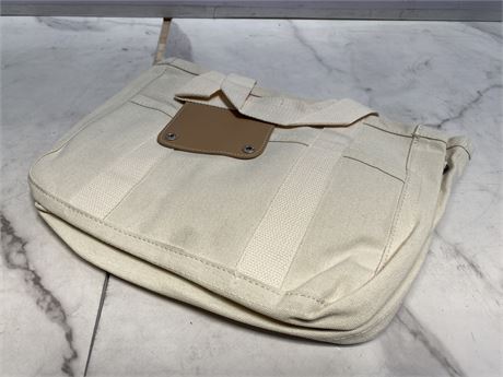 Beige Canvas Tote Bag