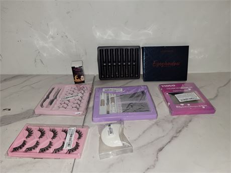 Cosmetics and Eyelash Lot