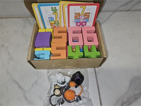 Educational Toy Set with Blocks and Cards
