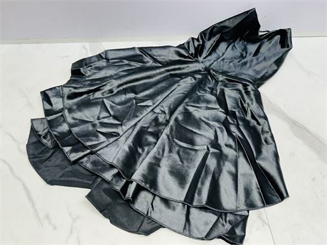 (YS) Black Satin Dress