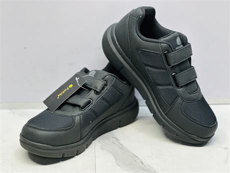 (Size 9.5)FitVille Black Velcro Shoes