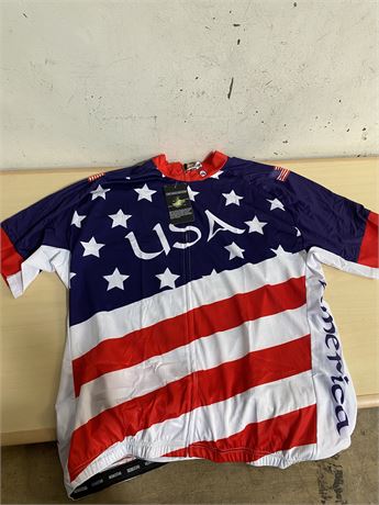 (3XL) Men’s USA Flag Cycling Jersey