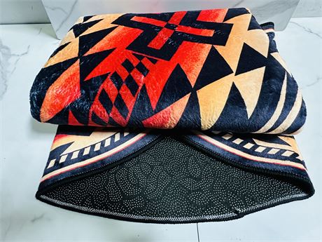 Geometric Pattern Circle Rug