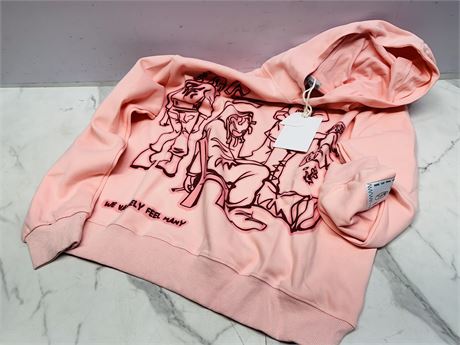 (S) Pink Graphic Hoodie
