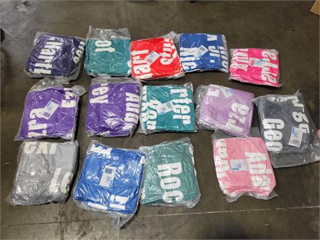 Lot of 14 Personalized Soft Flannel Throw Blanket