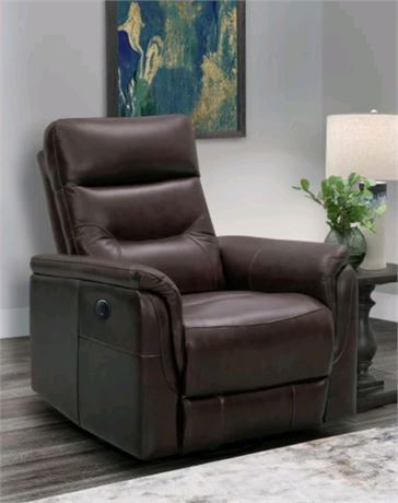 Palermo Leather Power Swivel Glider Recliner