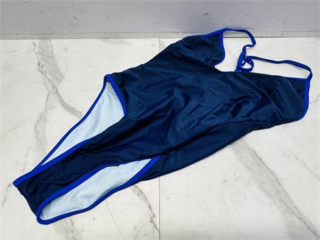 Blue Swimsuit with Blue Trim