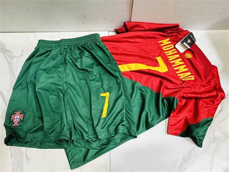 (M) Portugal Soccer Jersey and Shorts Set