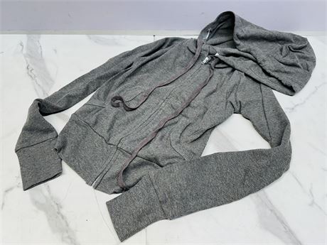 (S) Gray Zip-Up Hoodie