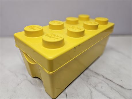 Yellow LEGO Storage Box with Bricks
