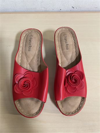 Size 9 womens-Franco Rossi Red Sandals
