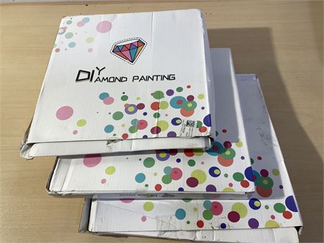 (3) DIY Diamond Painting Kit Lot