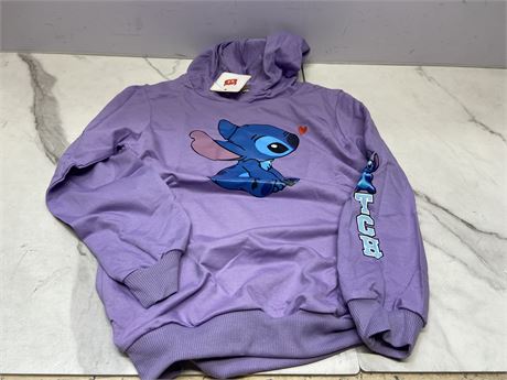 (Size9) Girls Purple Hoodie with Cartoon Character
