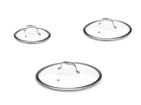 Set Of 3 HexClad Tempered Glass Lid,