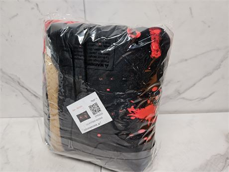 Decorative Black and Red Rug