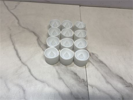 Lot of 12 LED Tealight Candles