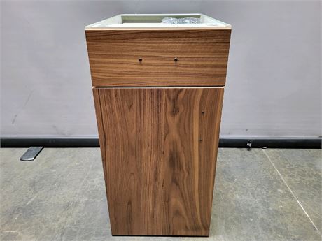 1 Drawer Base Cabinet (Swings Left) - Walnut