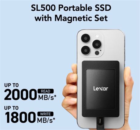 *Lexar SL500 Portable SSD with Magnetic Set (1TB)