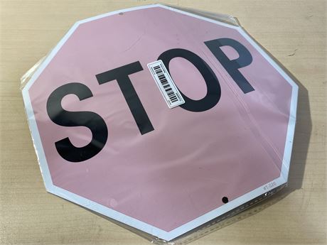 Pink Stop Sign