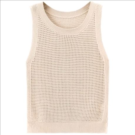(L) Womens Sheer Tank Sweater Tops