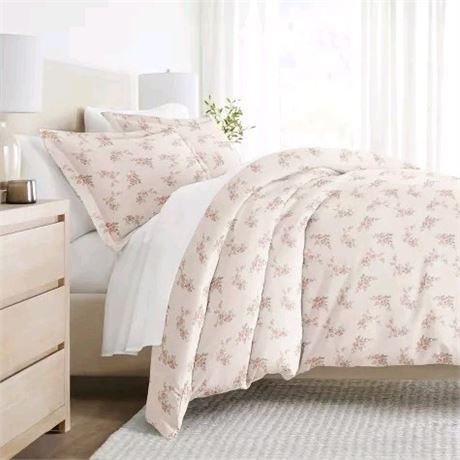 Apricot Rose 3PC Duvet Cover Set - Cal-King