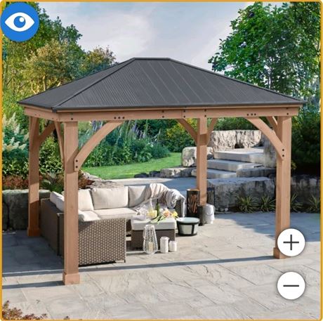 12' x 14' Gazebo with Aluminum Roof