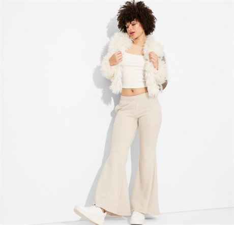 (L) Women's Mid-Rise Washed Extreme Flare