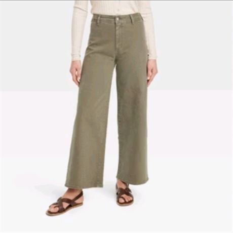(12) Women's High-rise Sailor Wide Leg Ankle