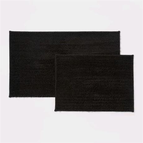 2pk Quick Dry Bath Rug Set - Threshold�