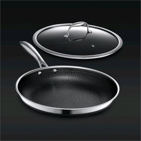 Hybrid Frying Pan with Lid, 12"