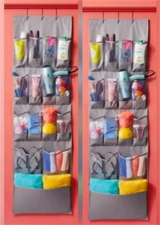 (2PK)15 Pocket Over the Door Hanging Shoe
