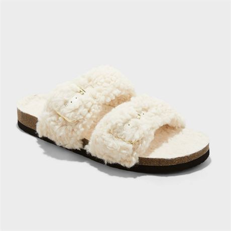Women's Jane Two Band Buckle Slide Slippers - Aud