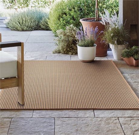 5'3"x7' Micro Grid Rectangular Woven Indoor