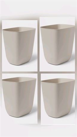 4PK (3gal) Open Vanity Waste Basket