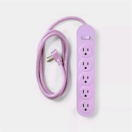 5 Outlet Surge Protector 6' Cord with