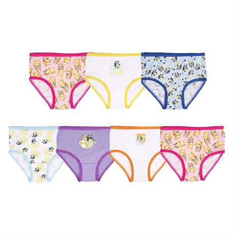Toddler Girls' 7pk Bluey Classic Briefs 2T-3T -