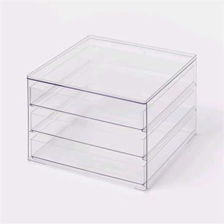 All Purpose 3 Drawer Storage Clear - Brightroom