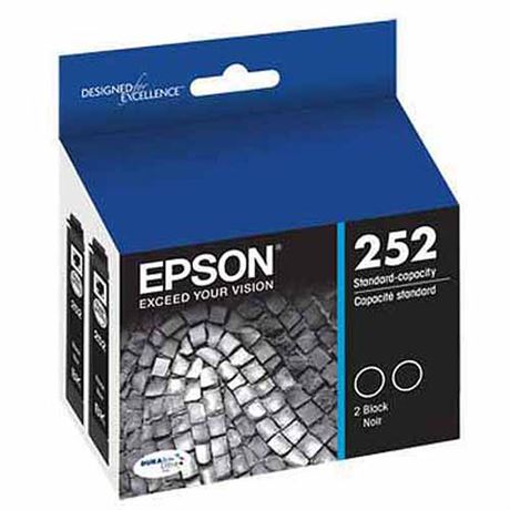 Epson 252 2pk Ink Cartridges - Black (T252120-D2)