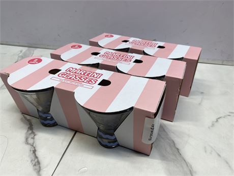 (6) Martini Glasses