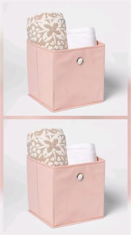 2PK (11" )Fabric Cube Storage Bin -