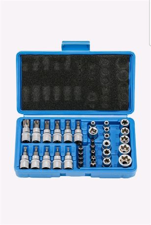 34 Pcs Drive Male Female Torx Star Bit