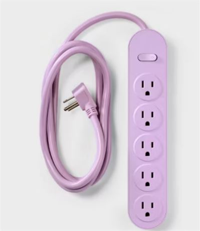 6' 5-Outlet Power Strip Extension Cord