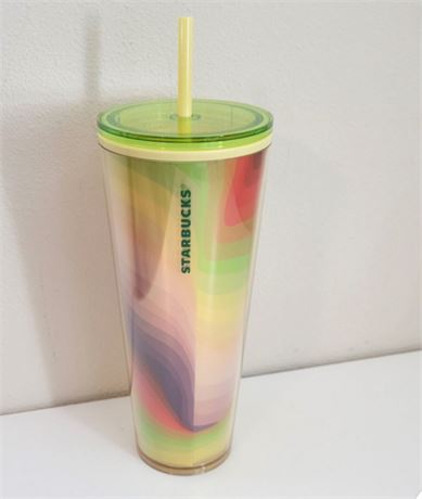 Starbucks 2025 Rainbow Waves Tumbler