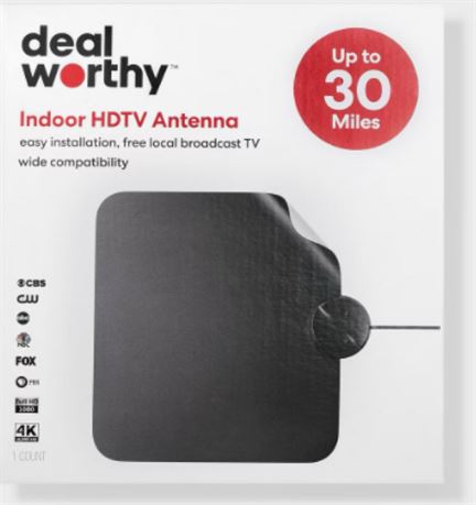 Indoor HDTV Antenna - 30-Mile Range -