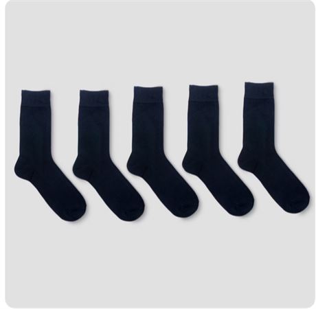 (10 Pairs) size 6-12, Men's Flat Knit Dress Socks